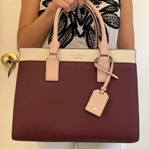 Kate Spade Maroon and Blush Satchel
